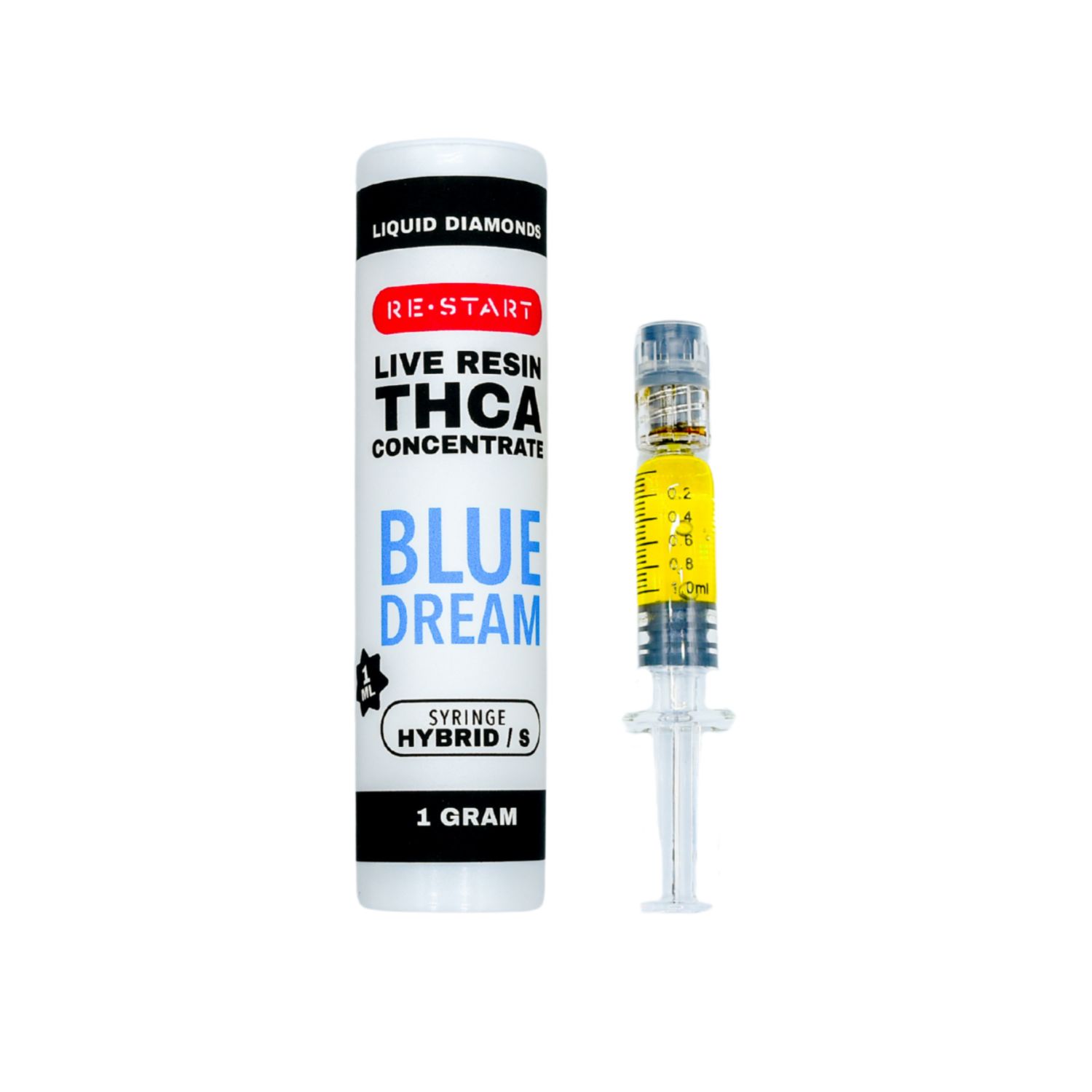 THCA Dab Syringe Blue Dream (H/S) Live Resin + Free Accessory, Size: 1ml/1G