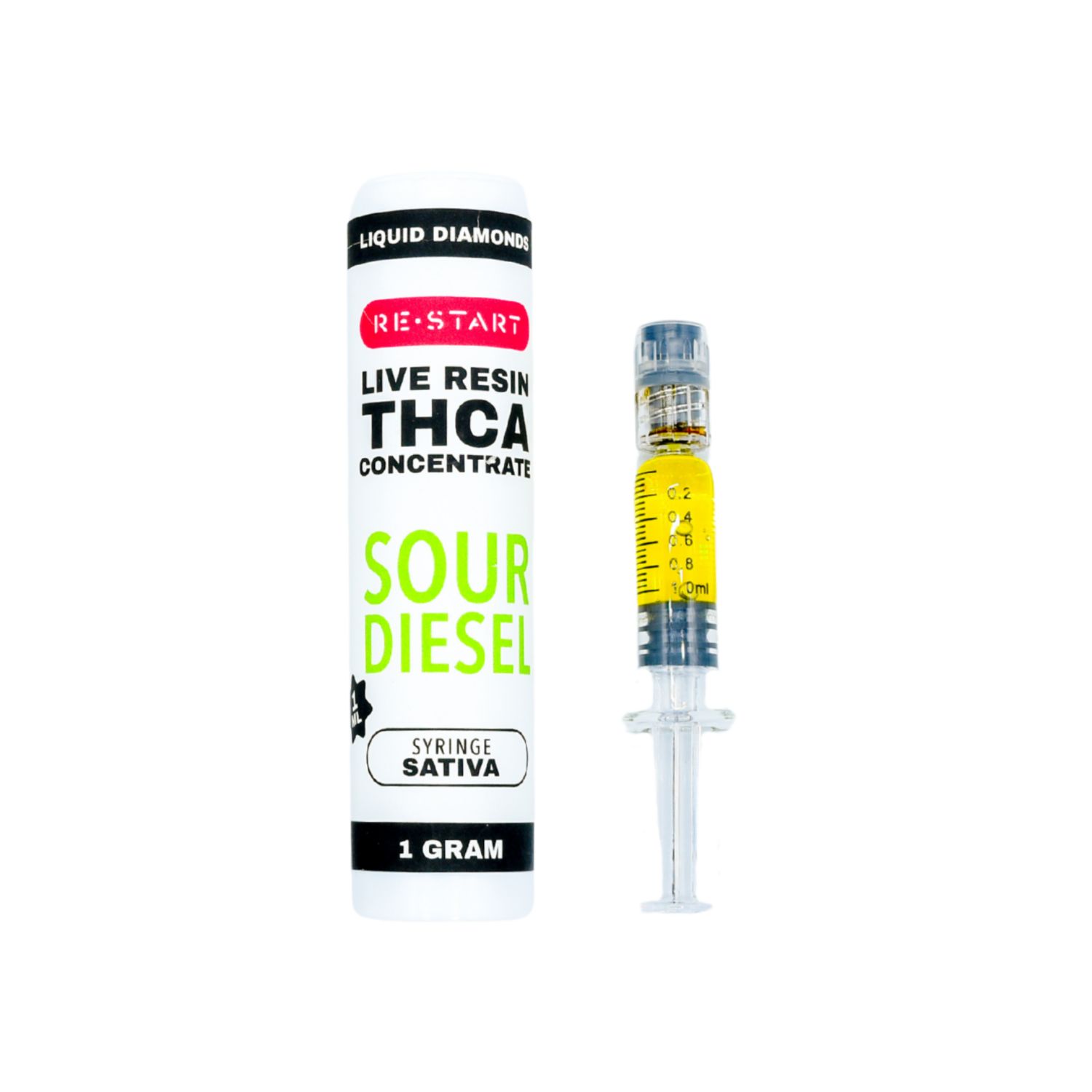 THCA Live Resin Dab Syringe (S) Sour Diesel Live Resin + FREE Accessory, Size: 1ml/1G