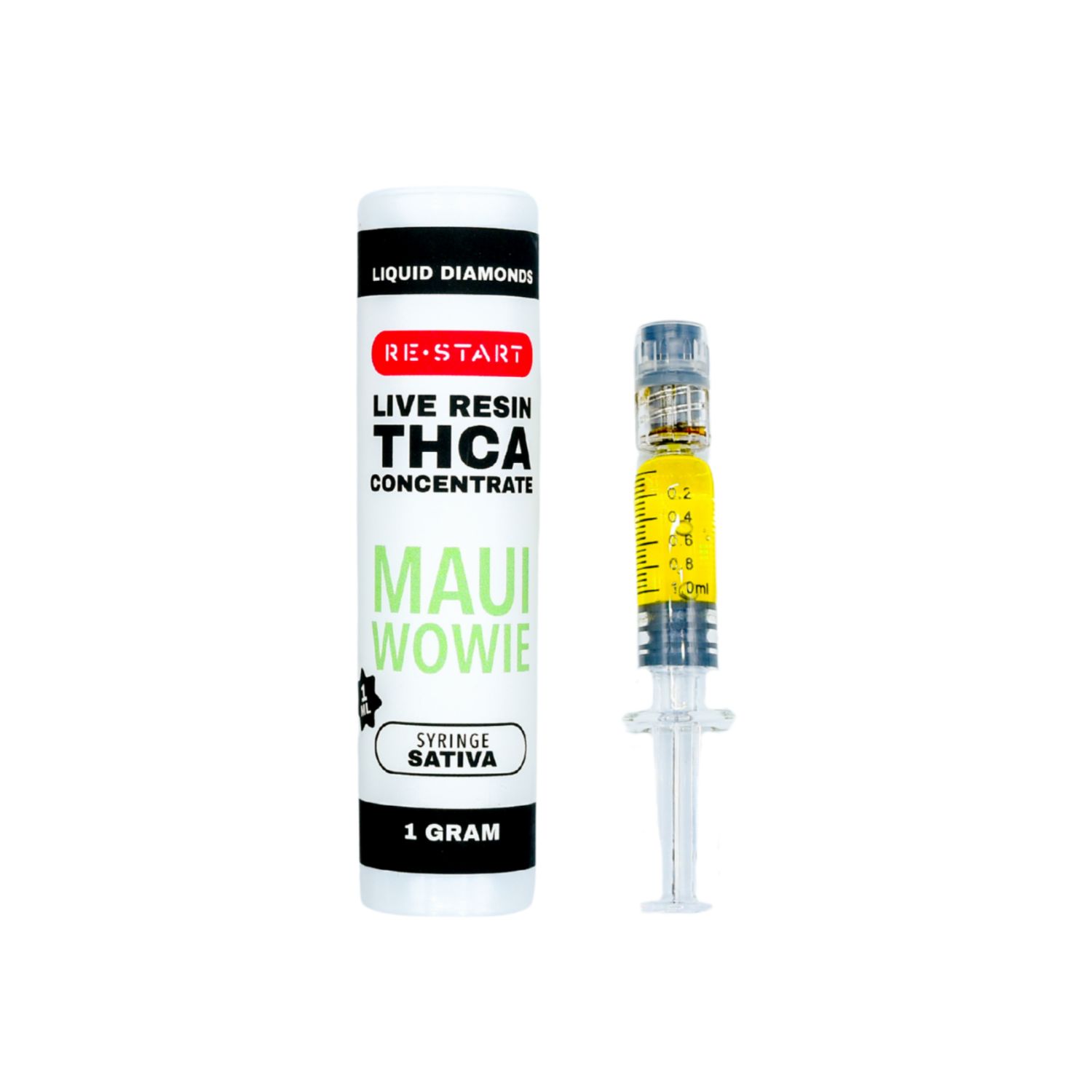 THCA Live Resin Dab Syringe (S) Maui Wowie + Free Accessory *Back Ordered, Size: 1ml/1G
