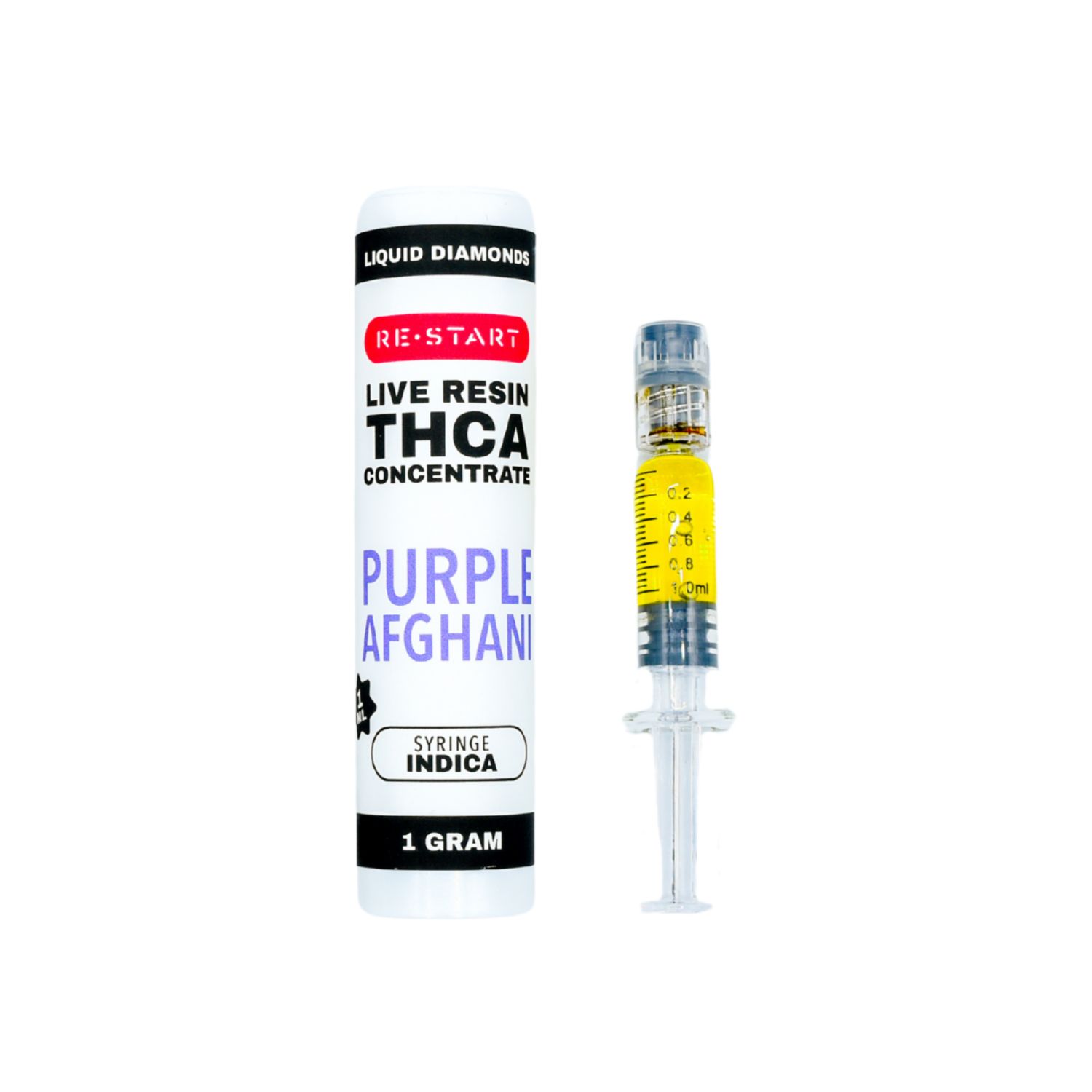THCA Dab Syringe Purple Afghani (I) Live Resin + Free Accessory, Size: 1ml/1G (Reg. Price $45)