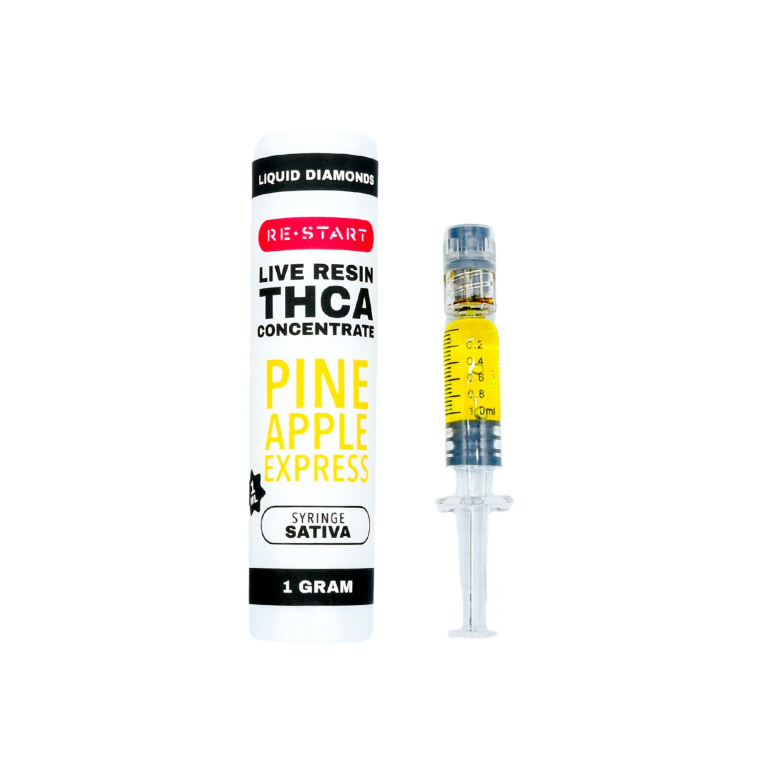 THCA Live Resin Dab Syringe (S) Pineapple Express + Free Accessory, Size: 1mL/1GR
