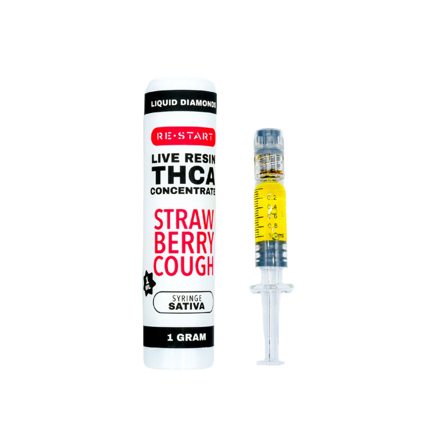 THCA Live Resin Dab Syringe (S) Strawberry Cough + Free Accessory, Size: 1mL/1G
