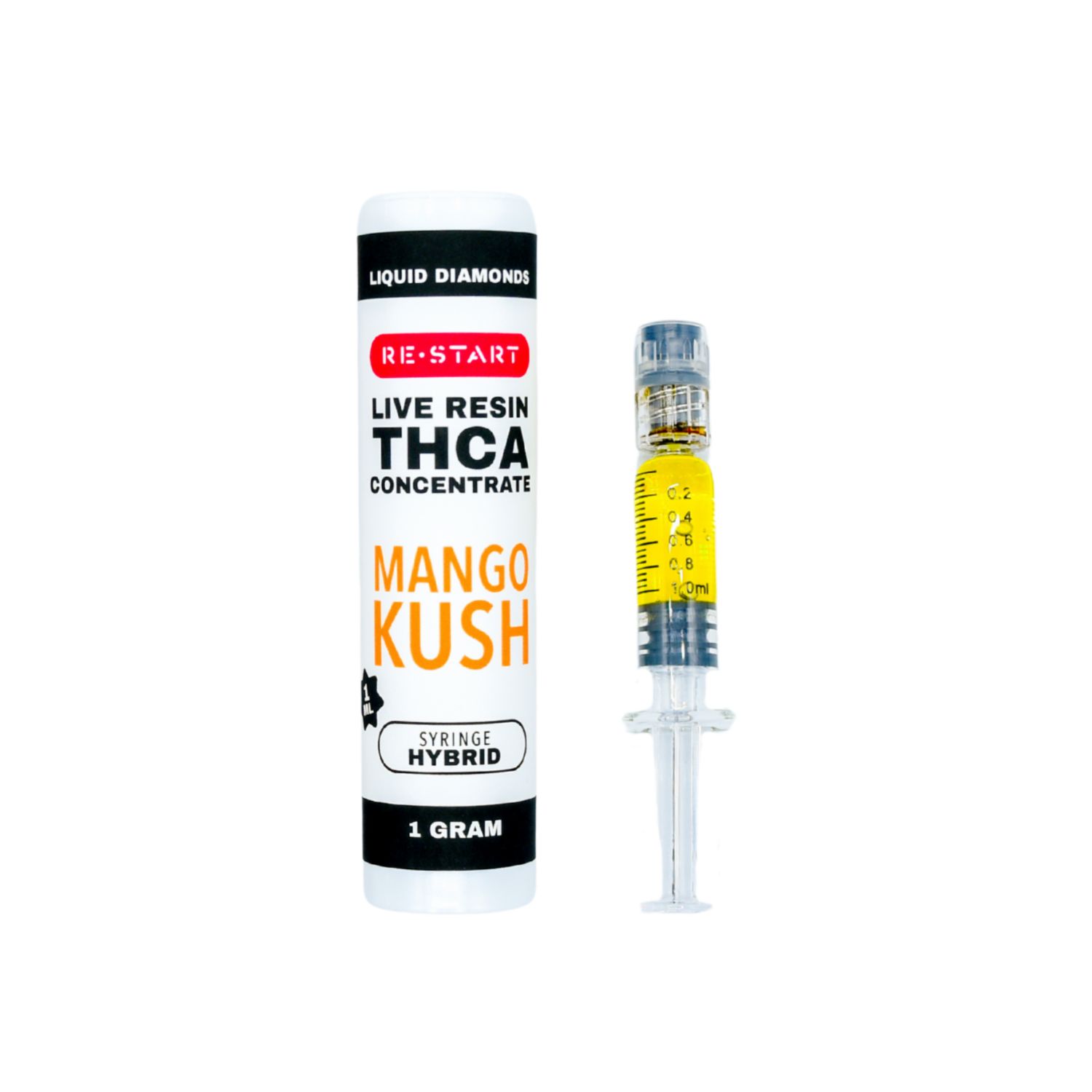 THCA Live Resin Dab Syringe (H) Mango Kush + Free Accessory, Size: 1ml/1G