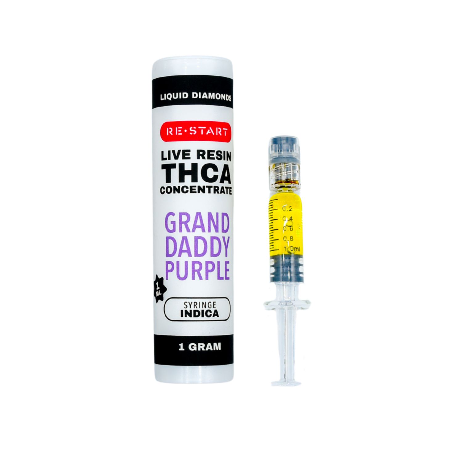 THCA Live Resin Dab Syringe (I) Granddaddy Purple + Free Accessory, Size: 1ml/1G (Reg. Price $45)