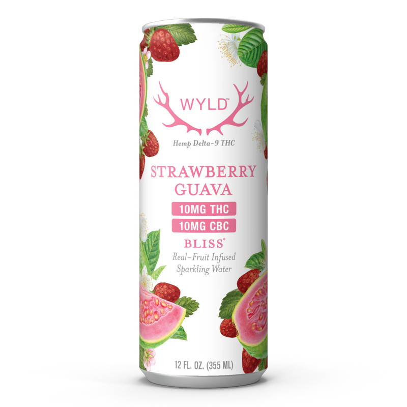 Wyld THC 10mg + CBC 10mg Strawberry Guava Sparkling Water