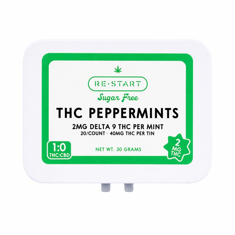 Sugar Free Delta 9 THC 2MG Peppermints 20-ct Microdose