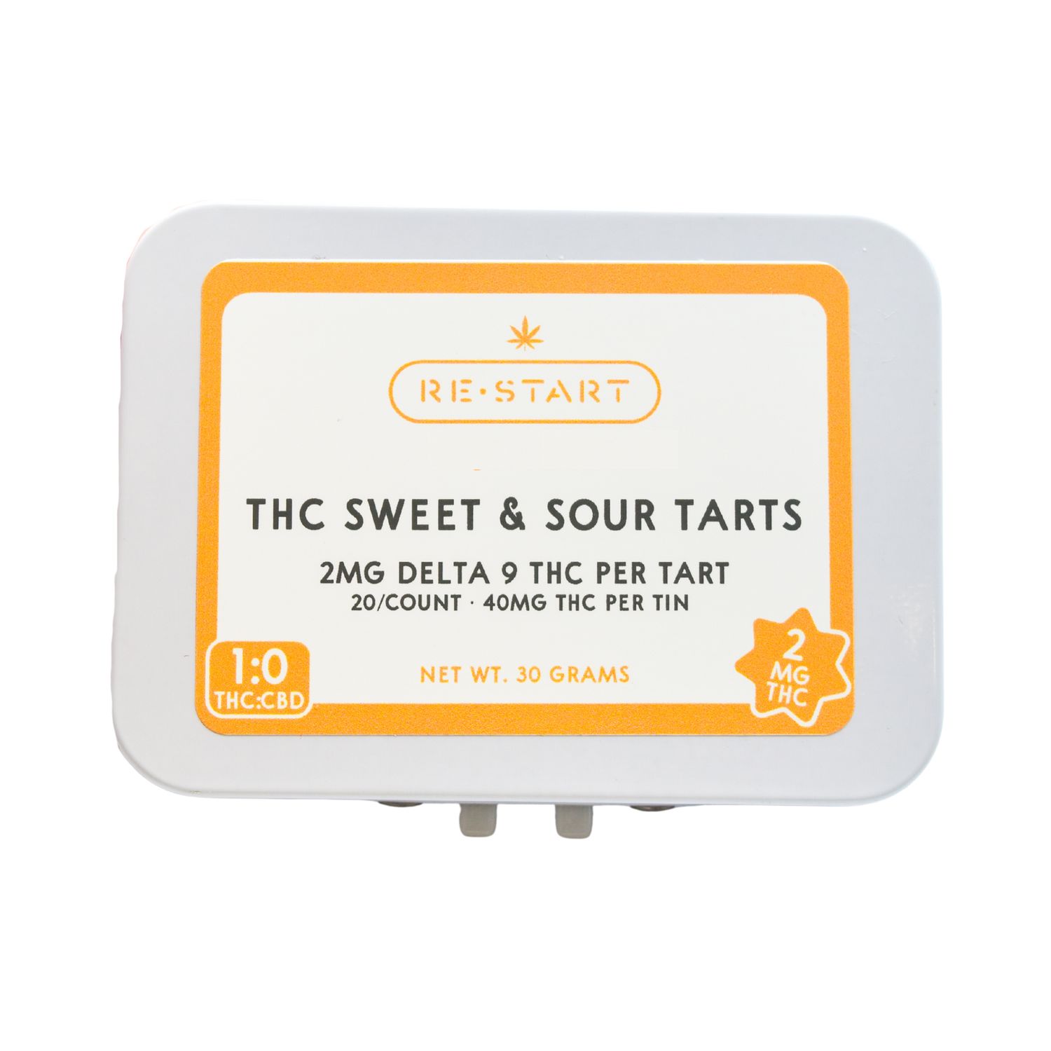 Delta 9 THC Sour Fruit Tarts Microdose 20-ct
