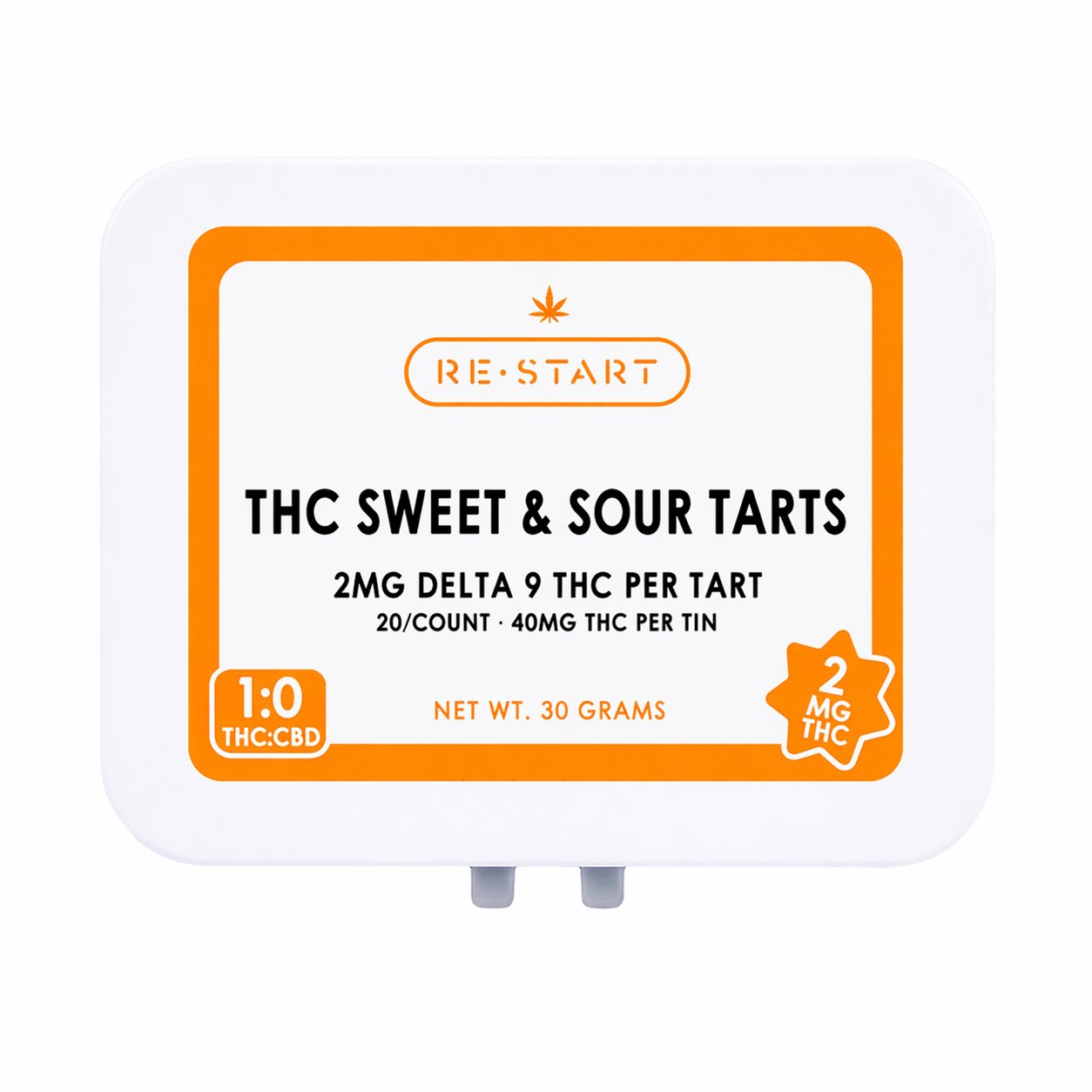 Delta 9 THC 2MG Sweet &amp; Sour Fruit Tarts  20-ct