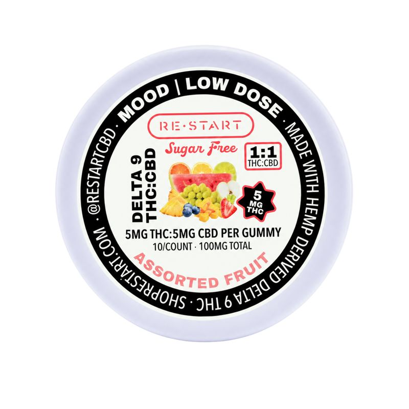 Sugar-Free Delta 9 THC CBD 10MG Fruit Gummies 10-ct  (Save $10)