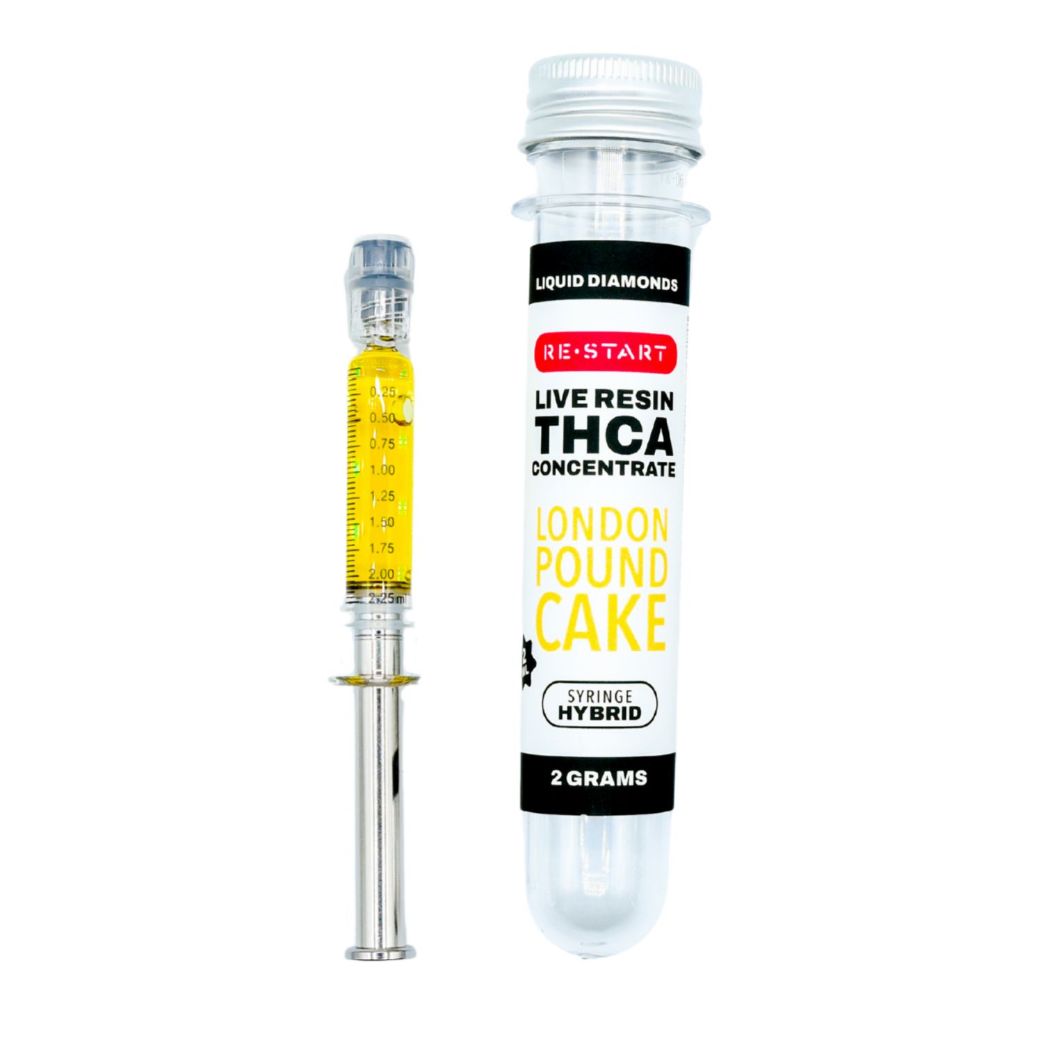 THCA Dab Syringe London Pound Cake (H) Live Resin + Free Accessory, Size: 2mL/2G *Out of Stock