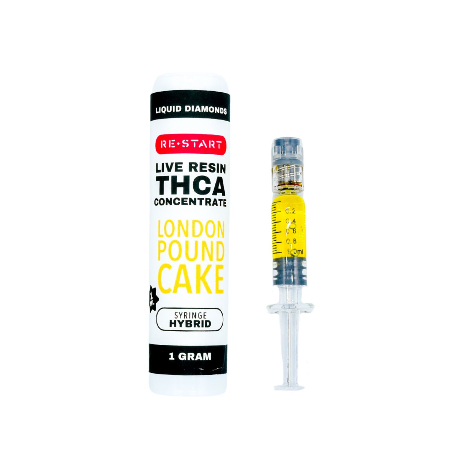 THCA Dab Syringe London Pound Cake (H) Live Resin + Free Accessory, Size: 1ml/1G