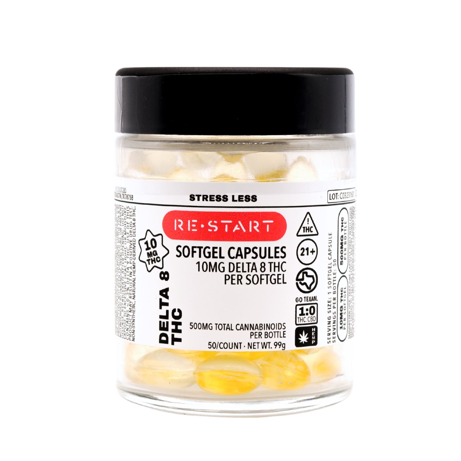 50% OFF Delta 8 THC Capsules 10MG 50-ct (500MG)