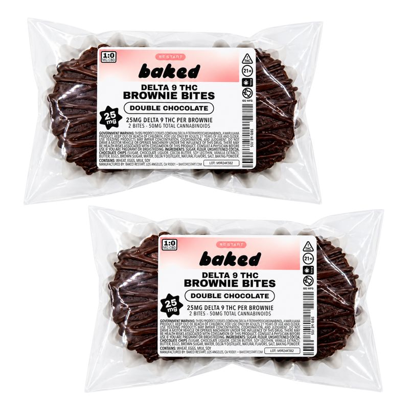 Delta 9 THC 25MG Brownie Bites 4pk