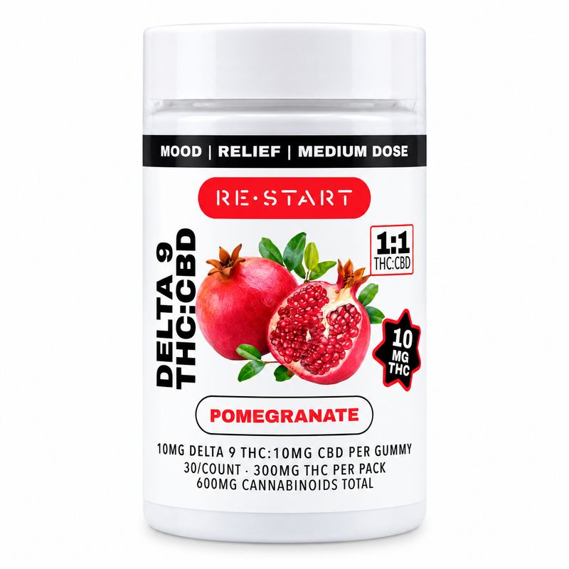 20MG THC:CBD Gummies - Pomegranate