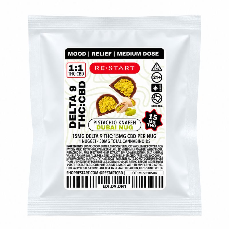 30MG THC:CBD Pistachio Dubai Nugs 1-ct