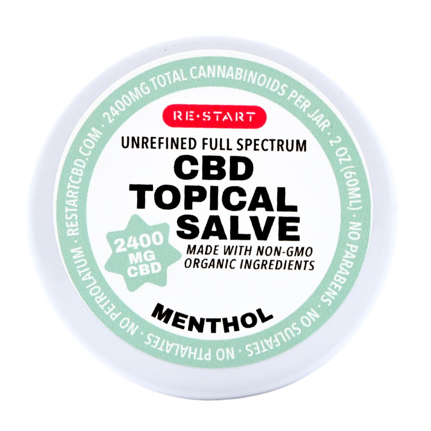Raw Full Spectrum CBD Salve 2400MG - Menthol