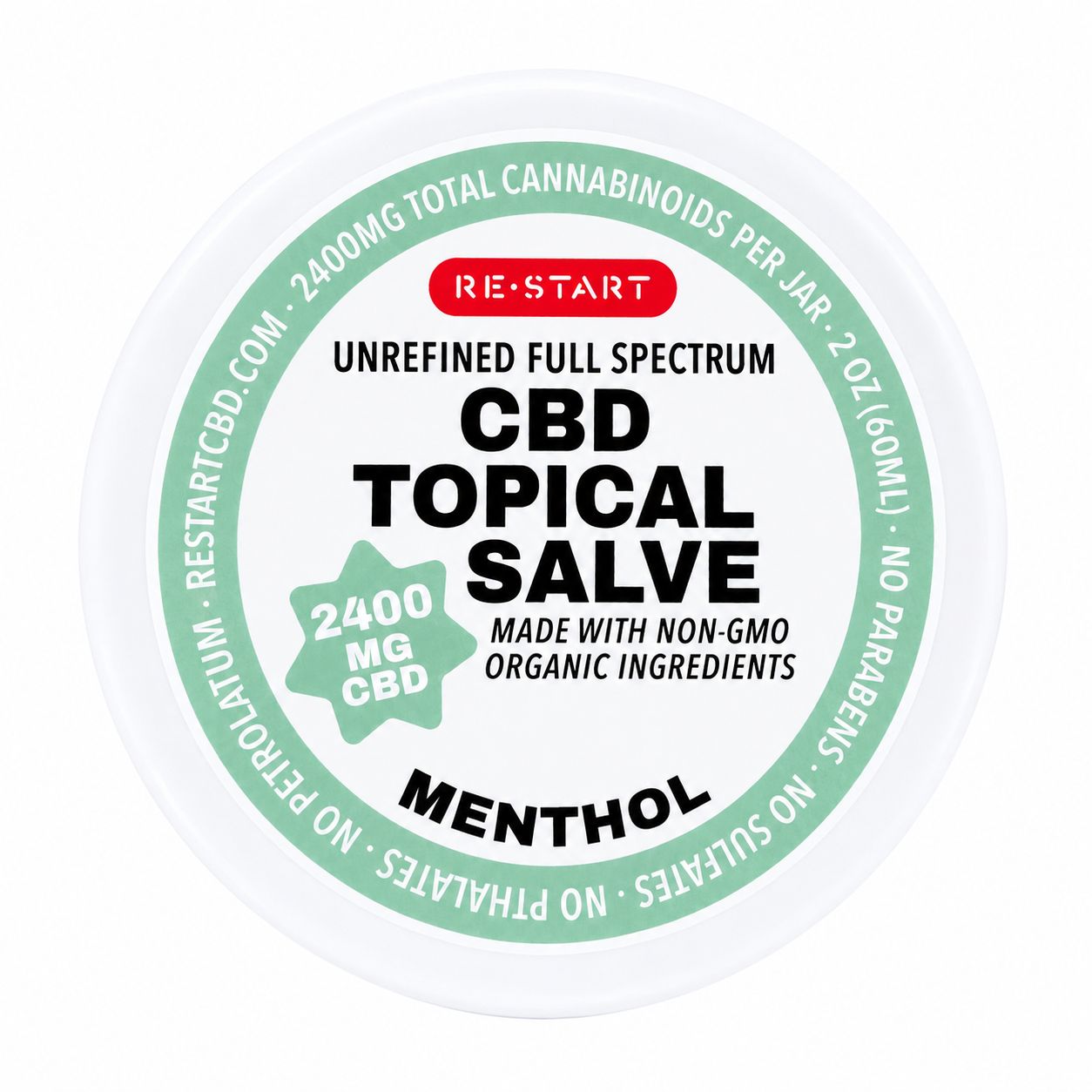 Raw Full Spectrum CBD Salve 2400MG - Menthol Ice