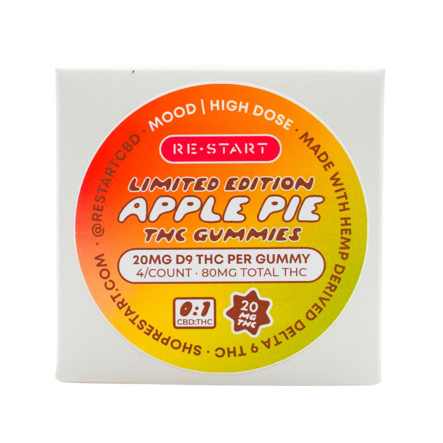 Delta 9 THC 20MG Gummies Apple Pie Delta 9 THC 20MG Gummies Apple Pie, Count: 4-ct