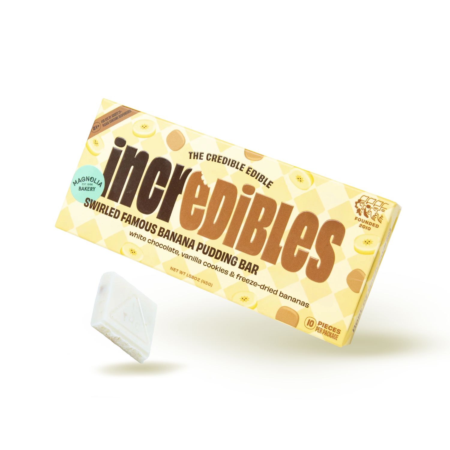 Incredibles 100MG THC Chocolate Bar, Type of Chocolate: Banana Pudding (100mg THC)