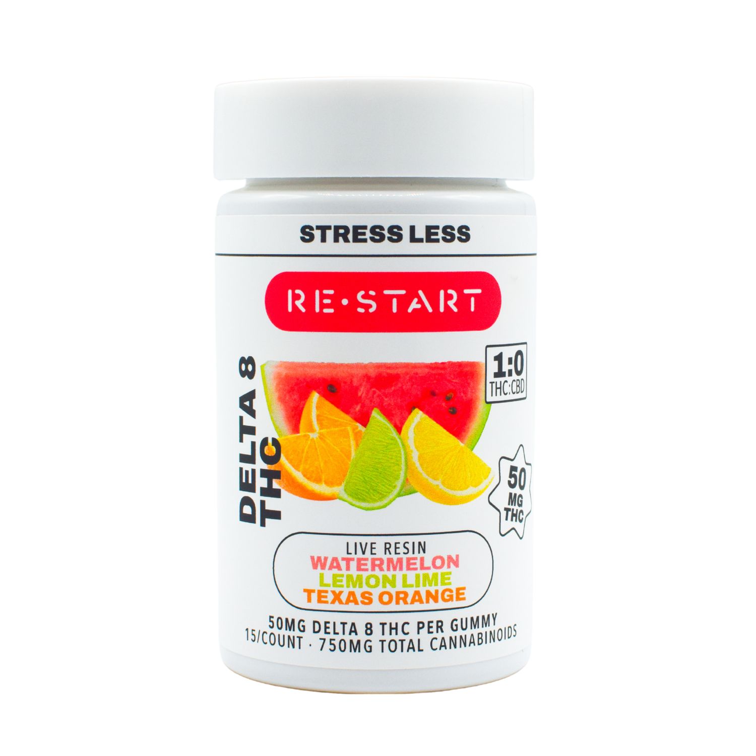 Delta 8 50mg Live Resin Gummies Assorted Fruit