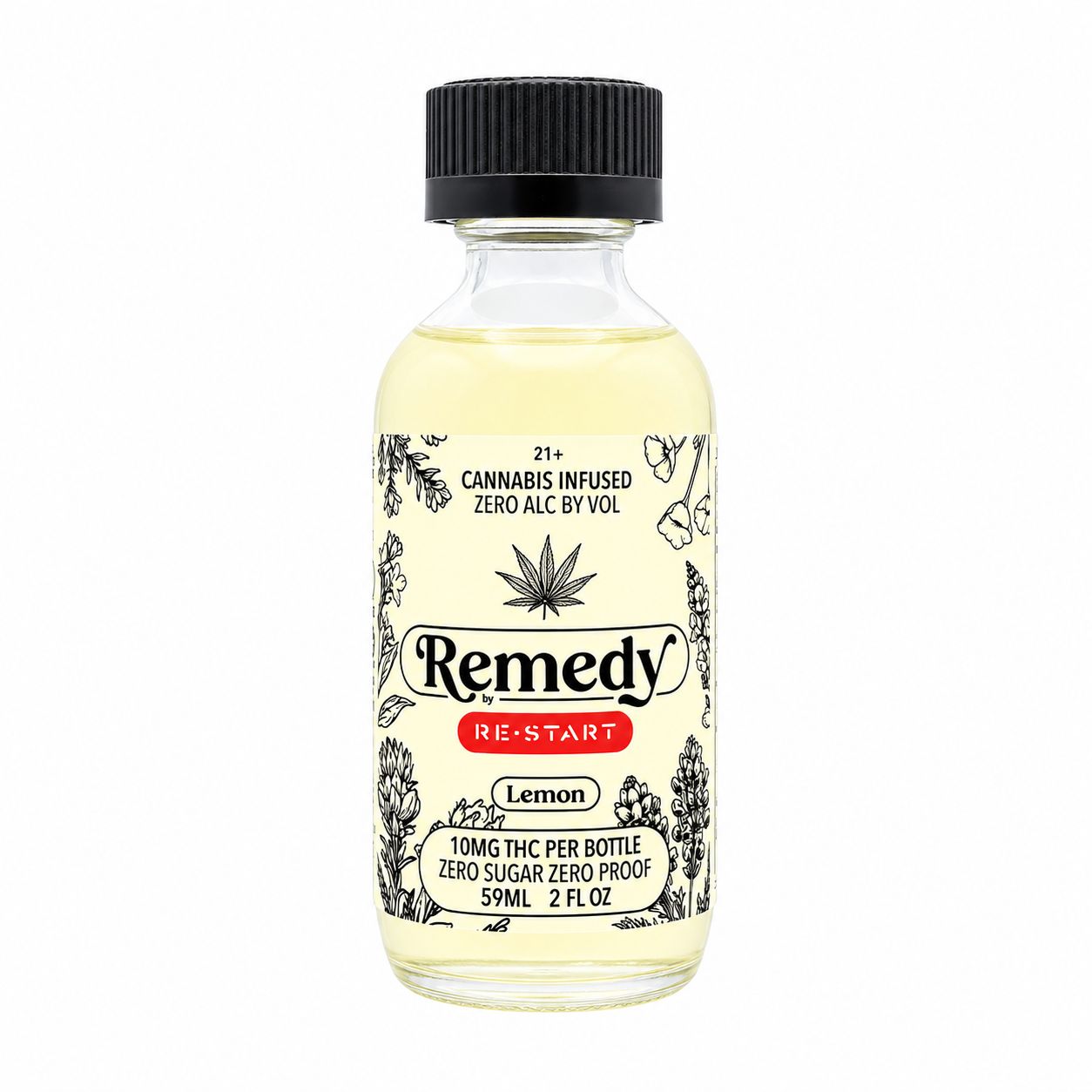 RESTART Remedy THC 10MG Infused Beverage Sugar Free Lemon 60mL
