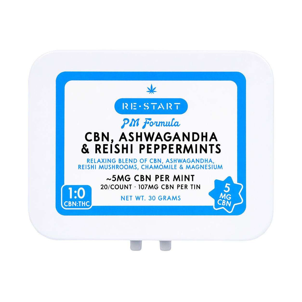 CBN Reishi Ashwaghanda Sleep Mints CBN 5MG 20-ct