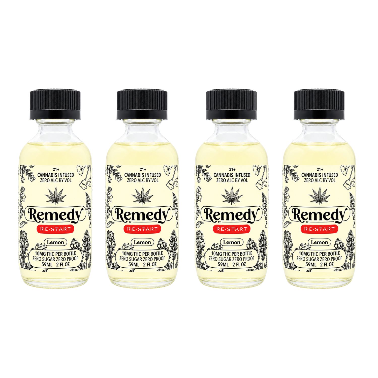 RESTART Remedy THC 10MG Infused Beverage  Lemon Sugar-Free 4/pk