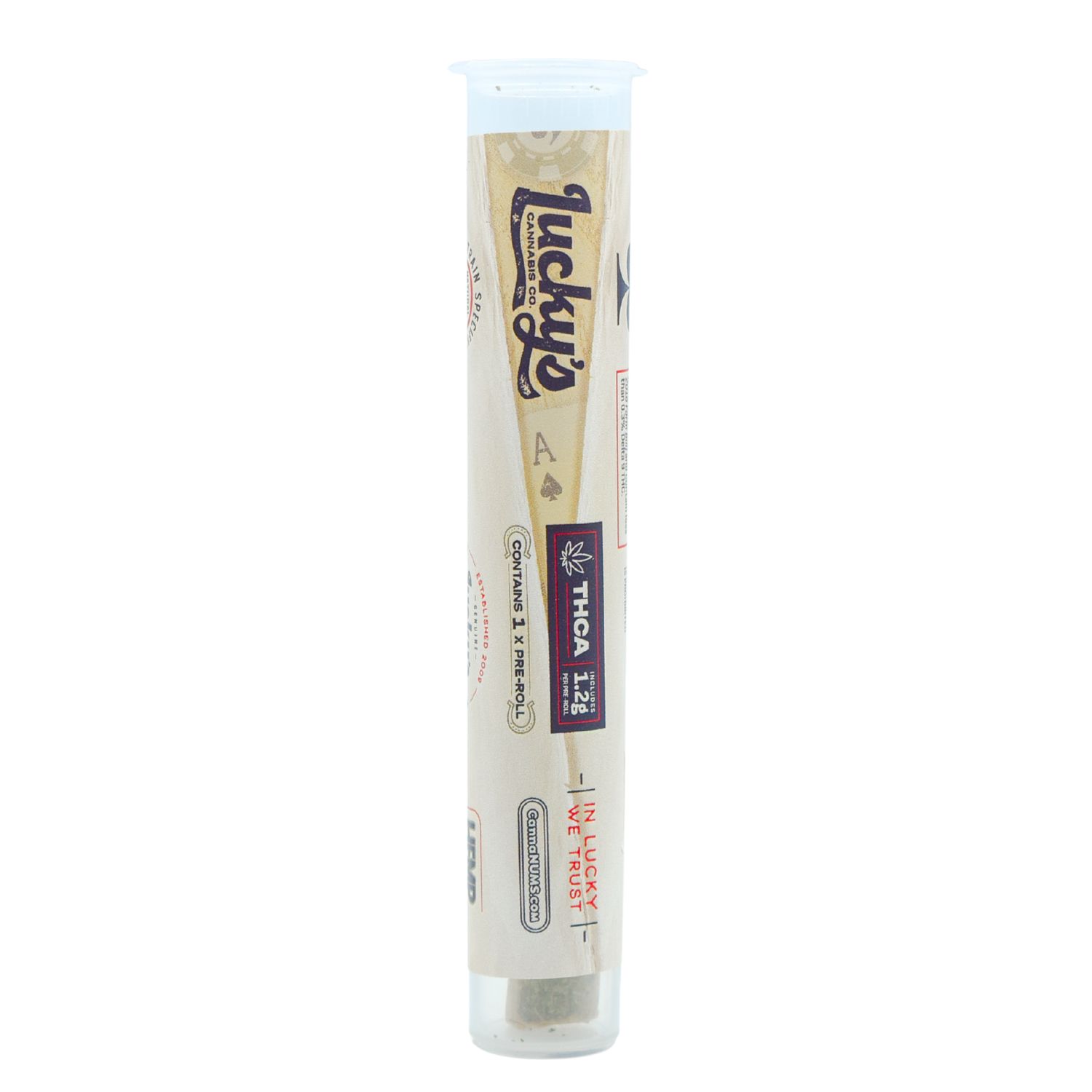 Lucky’s Premium THCA Pre-Roll (1.2G) 1-ct (Reg. Price $11) Lucky’s Premium THCA Pre-Roll (1.2G) 1-ct (Reg. Price $11), Strain: (I) LA Pop Rocks