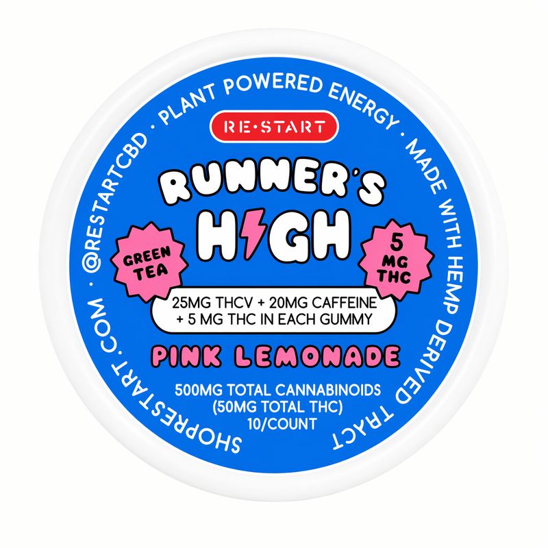 Runner's High Energy Gummies THCV + THC + Green Tea (Pink Lemonade)