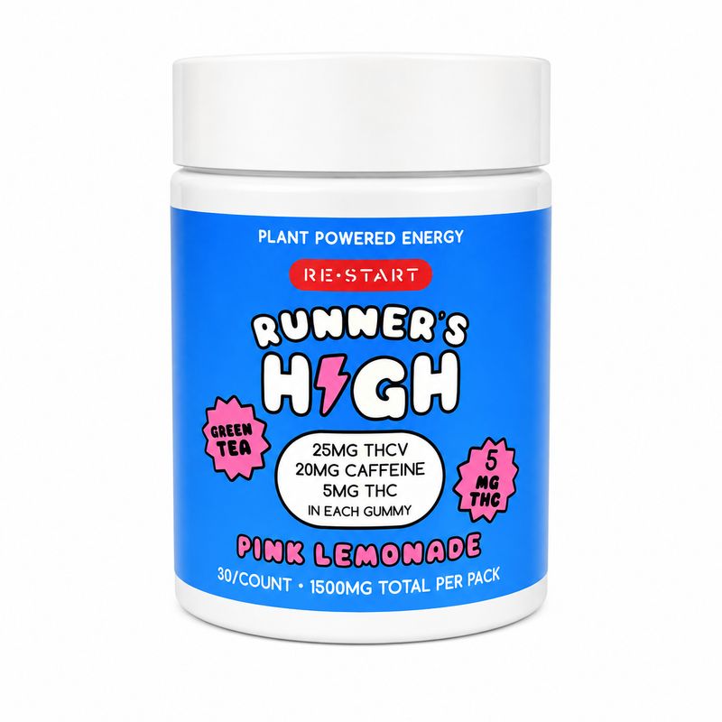 Runner's High Energy Gummies THCV + THC + Green Tea (Pink Lemonade)