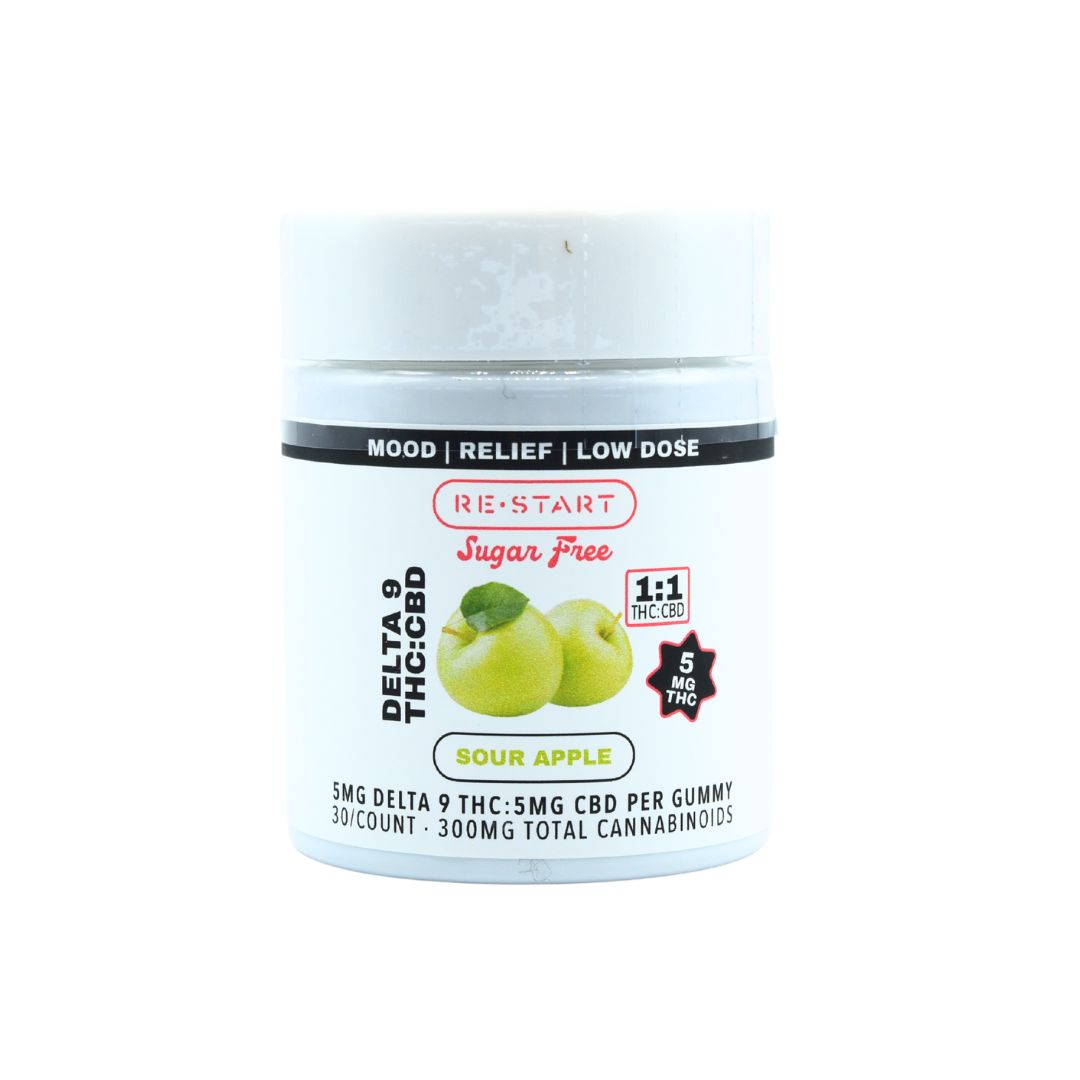 Sugar-Free Delta 9 CBD 10mg Gummies - Sour Green Apple 30-ct