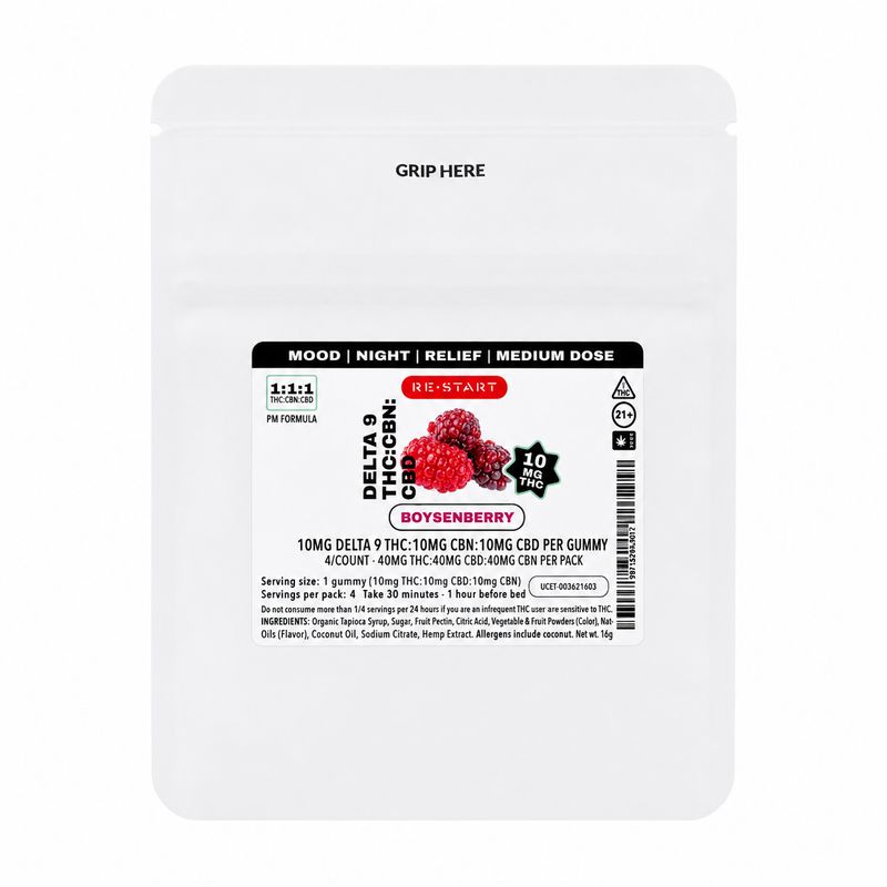 THC:CBN:CBD 30mg Bedtime Gummies - Boysenberry