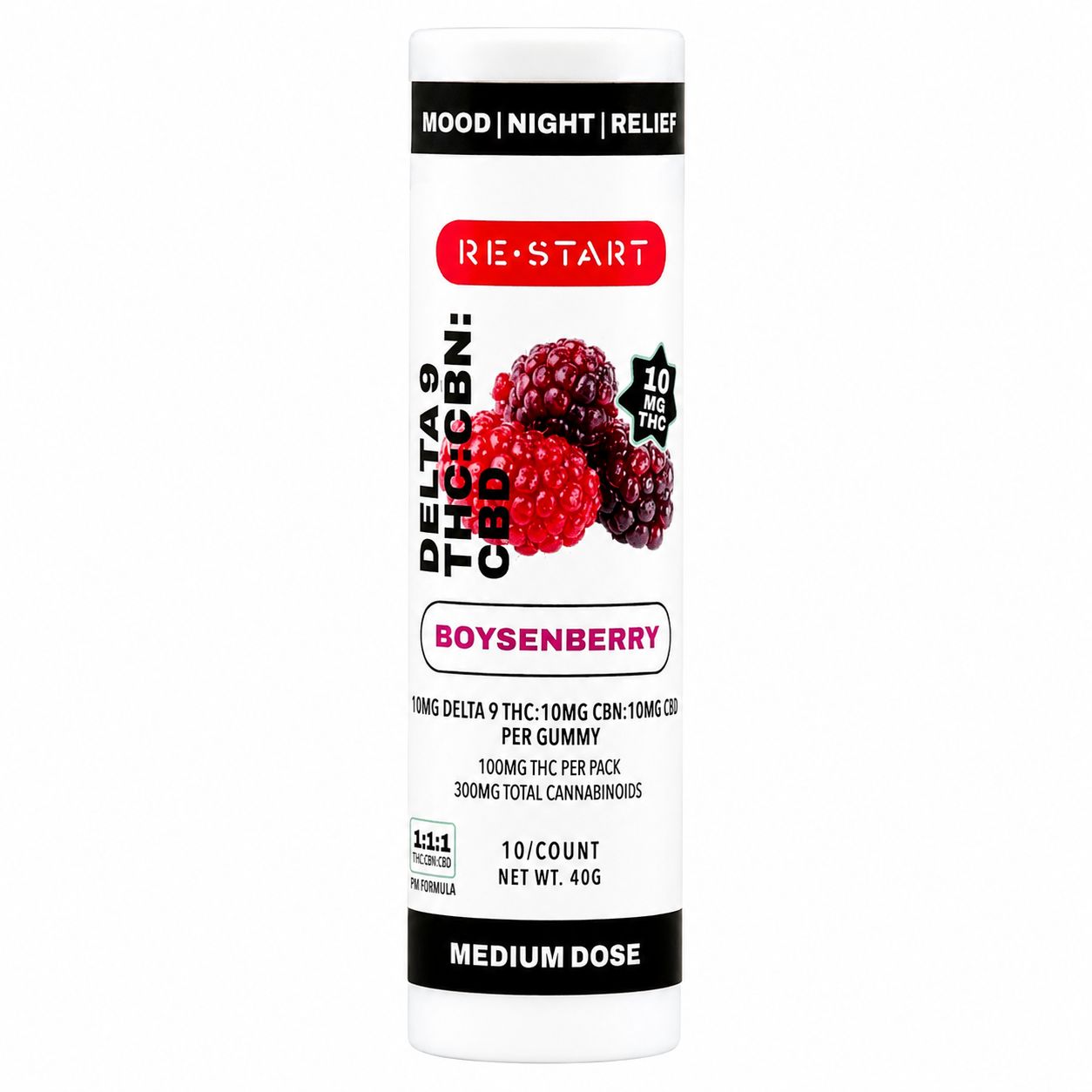 Boysenberry 30MG THC:CBN:CBD Gummies /Sleep, Count: 10-Ct)