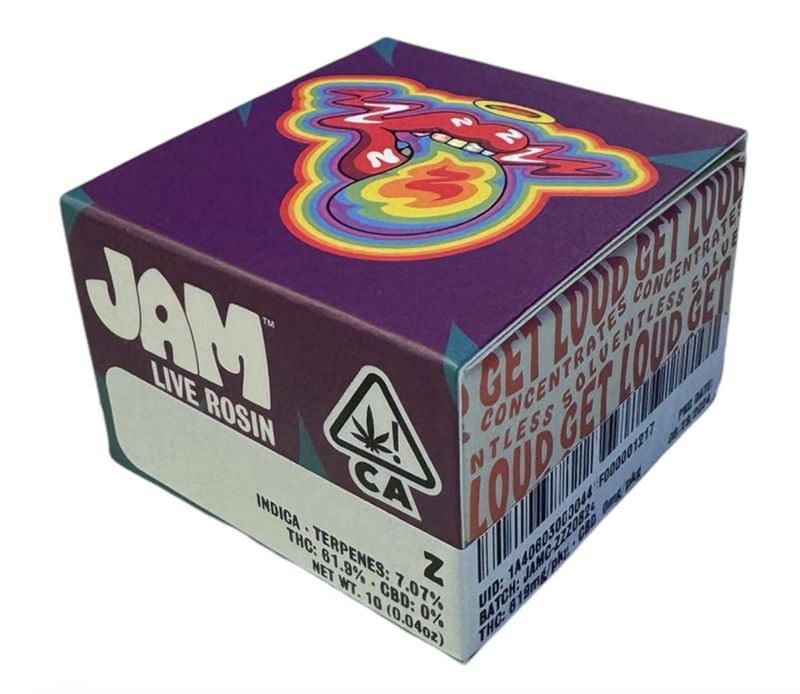 JAM: THCA Live Hash Rosin Z 1G (I)
