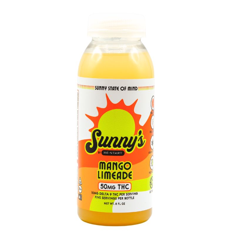 Sunny’s Delta 9 THC 50MG Beverage Mango Limeade 8oz Sunny’s Delta 9 THC 50MG Beverage Mango Limeade 8oz