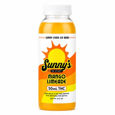 Sunny’s Delta 9 THC 50MG Beverage Mango Limeade 8oz