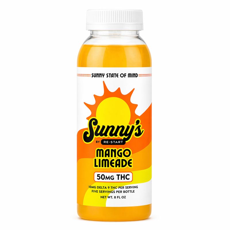 Sunny’s Delta 9 THC 50MG Beverage Mango Limeade 8oz