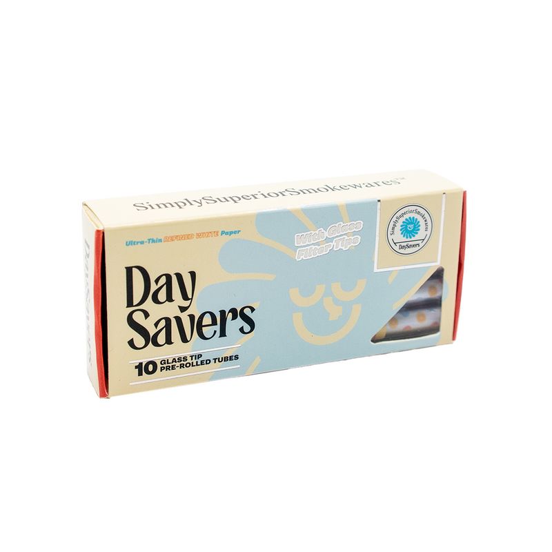 DaySavers 84mm/30mm Refined White Artisan Tubes with Glass Tips 10-Pk DaySavers 84mm/30mm Refined White Artisan Tubes with Glass Tips 10-Pk