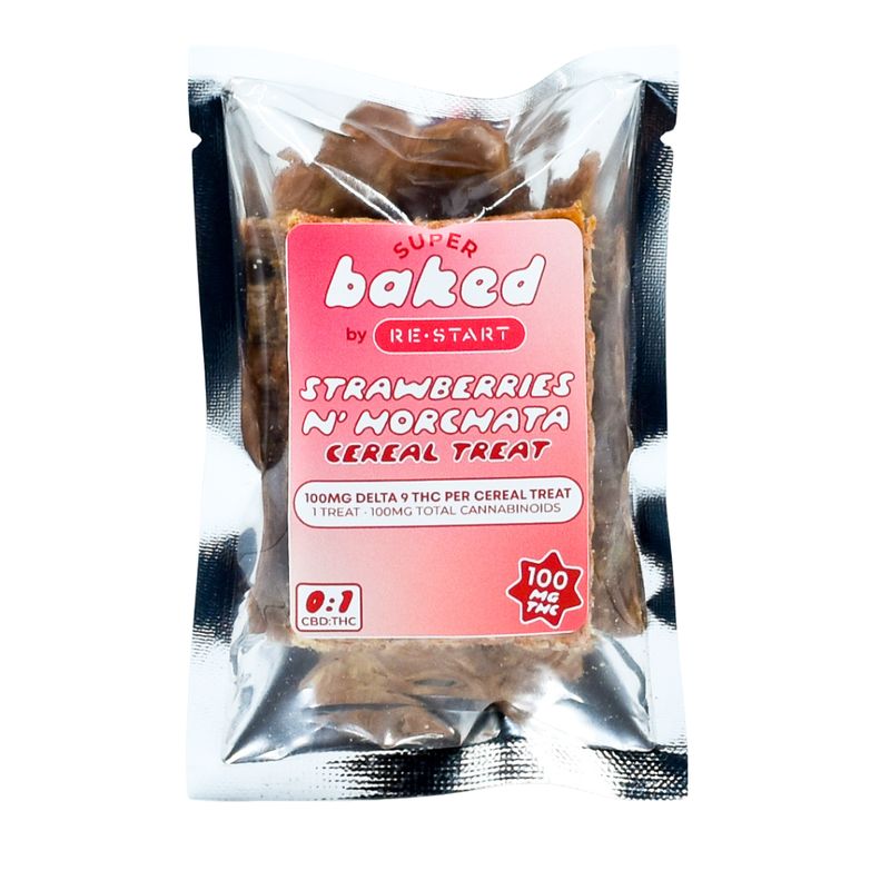 Delta 9 THC 100mg Strawberries n' Horchata Cereal Treats