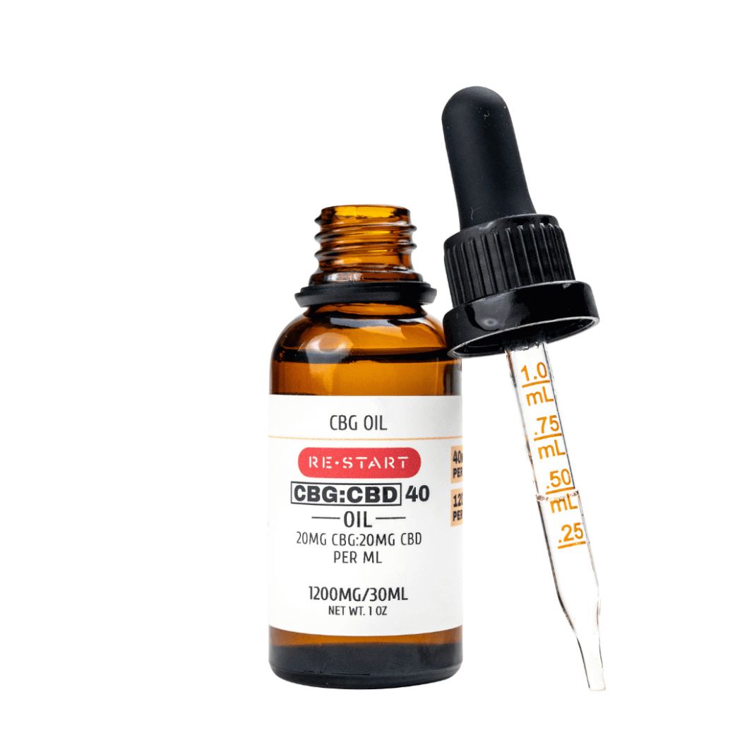 CBG CBD Oil | Relief| 30mL NO THC (1:1), Size: 40mg/mL (1200MG)