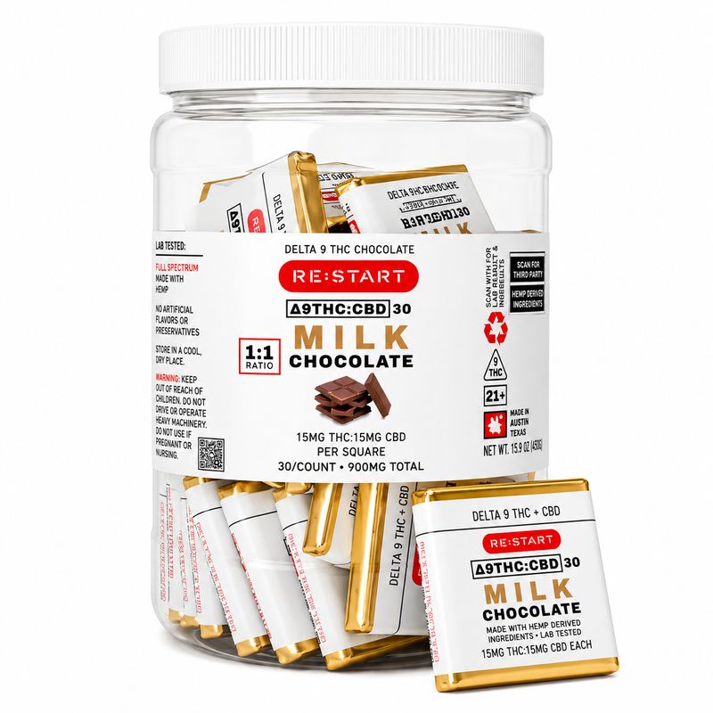 30MG THC:CBD Milk Chocolate Minis (30-ct)