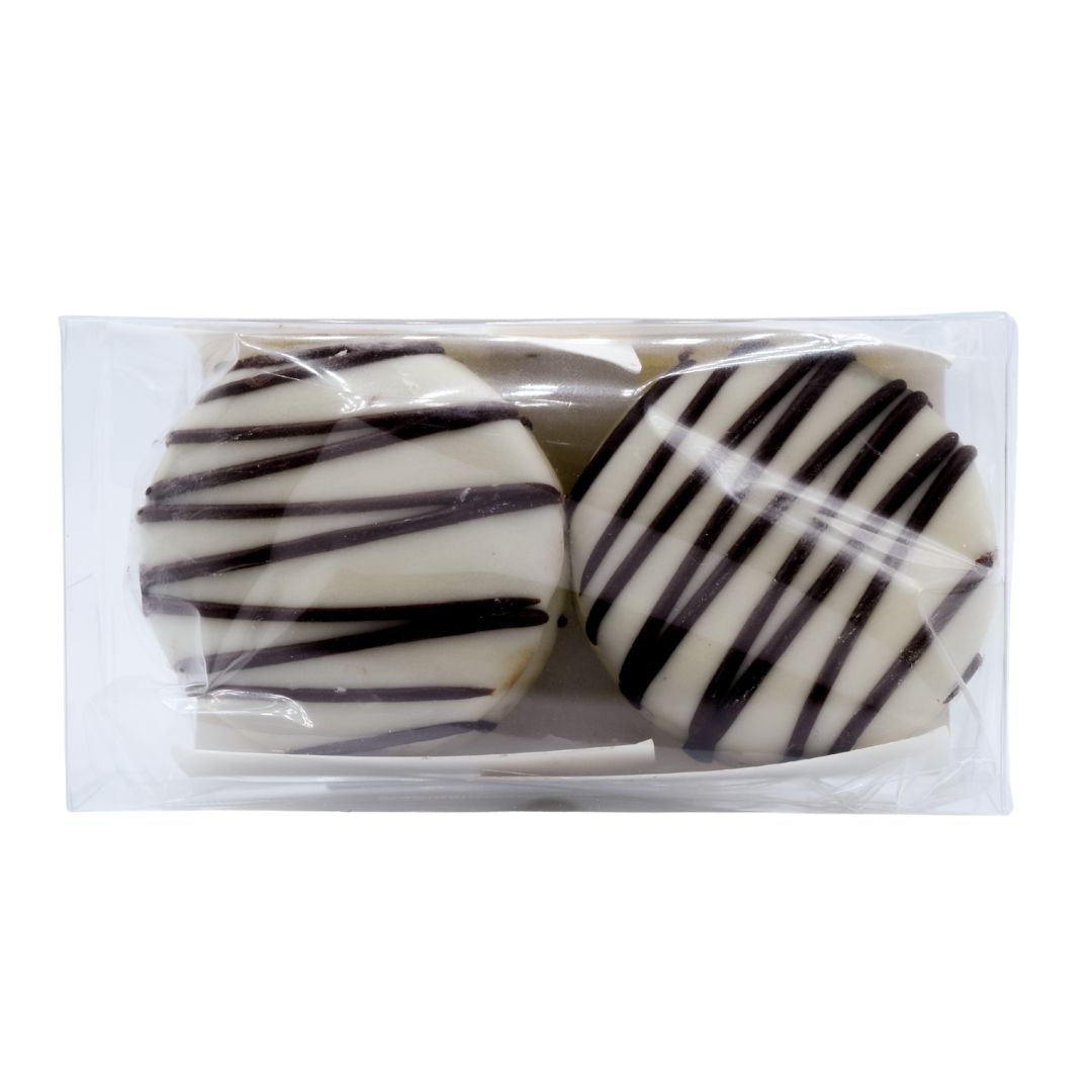 Delta 9 THC Chocolate Covered Sandwich Cookies (D9 50MG 2-ct), Flavor: Cookies &amp; Cream