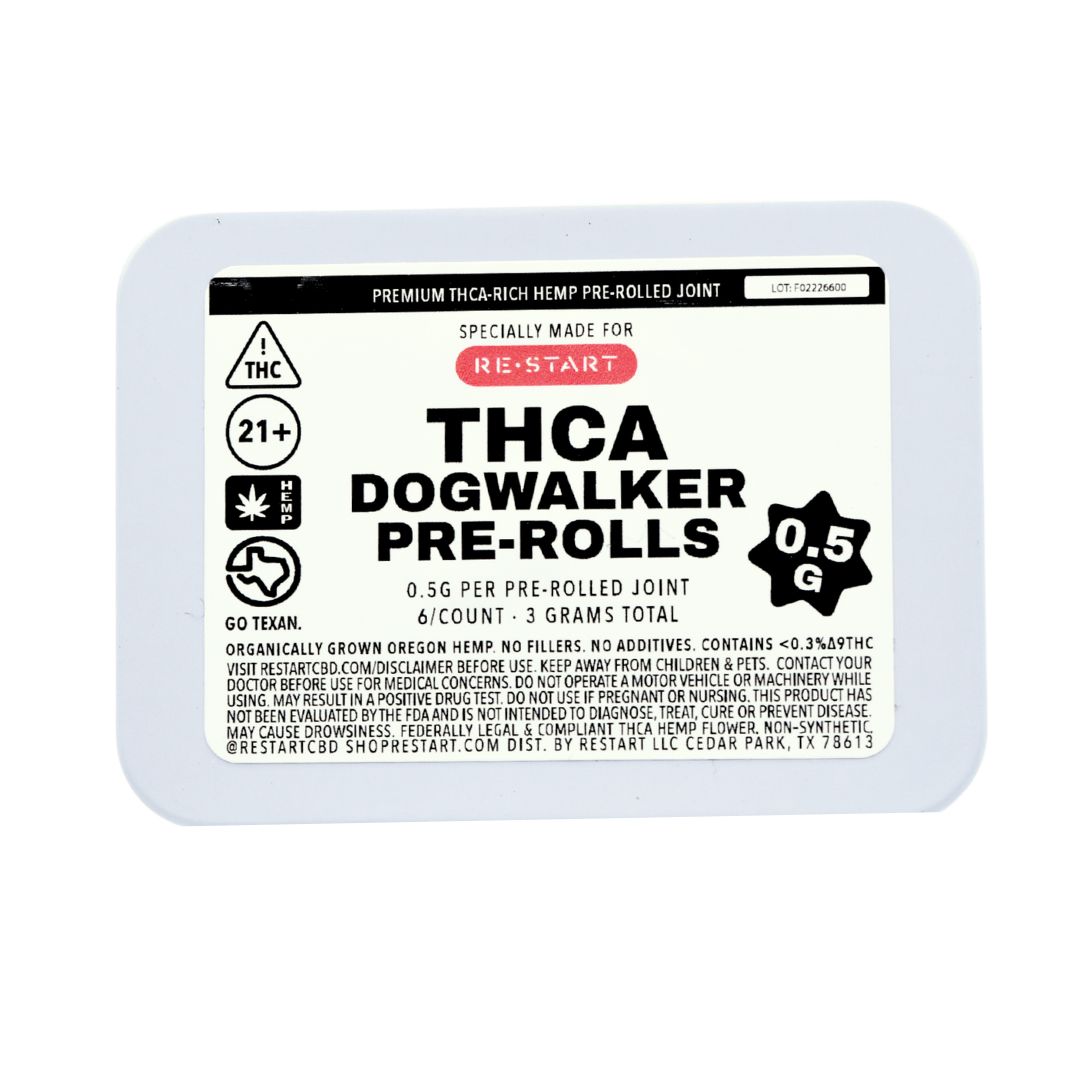 THCA Dog Walker Pre-Rolls (I) Oreoz 6/pk *ATX only THCA Dog Walker Pre-Rolls (I) Oreoz 6/pk *ATX only