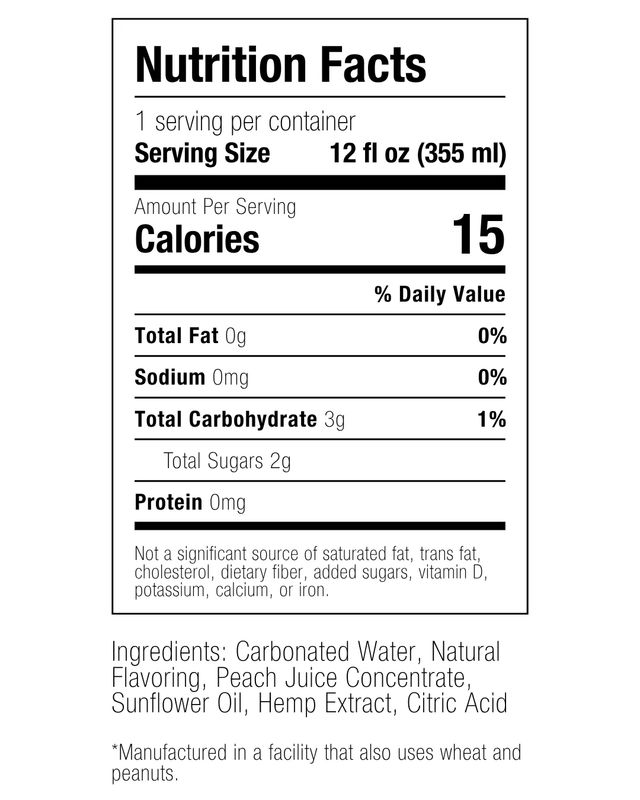 Wyld THC 2MG + CBD 20MG White Peach Sparkling Water*