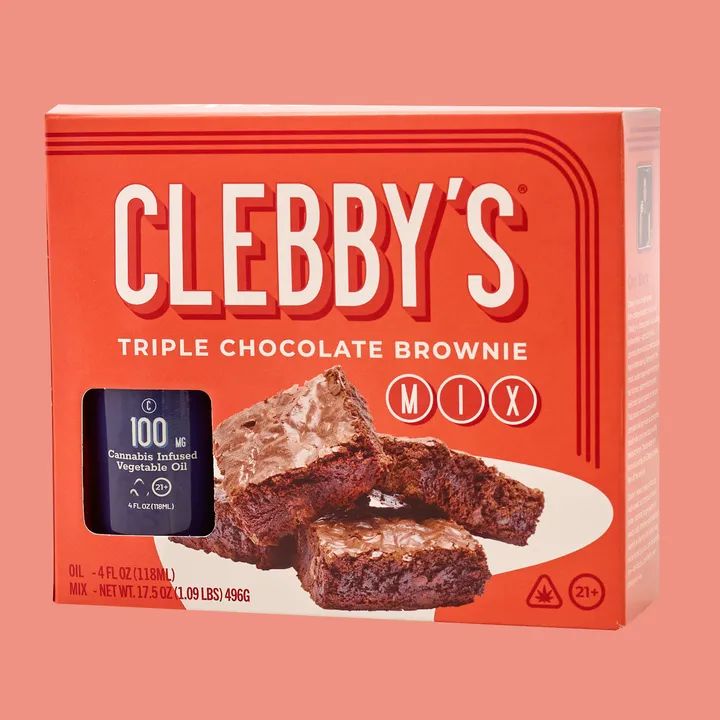 Clebby’s Delta 9 THC Triple Chocolate Brownie Mix 100MG