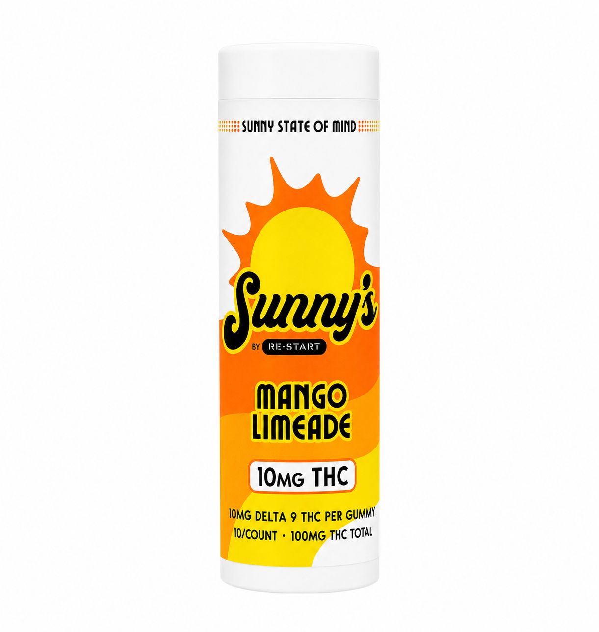 10MG THC Sunny's Gummies - Mango Limeade, Count: 10-count