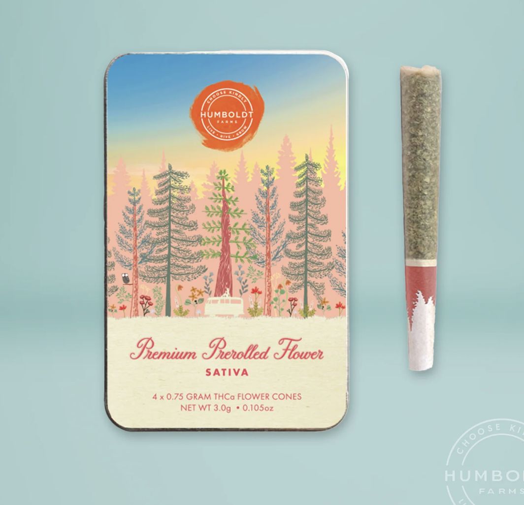 SPECIAL ORDER: Humboldt Premium Pre-Rolls 4/pk (Case of 16), Strain: (S) Papaya Bomb