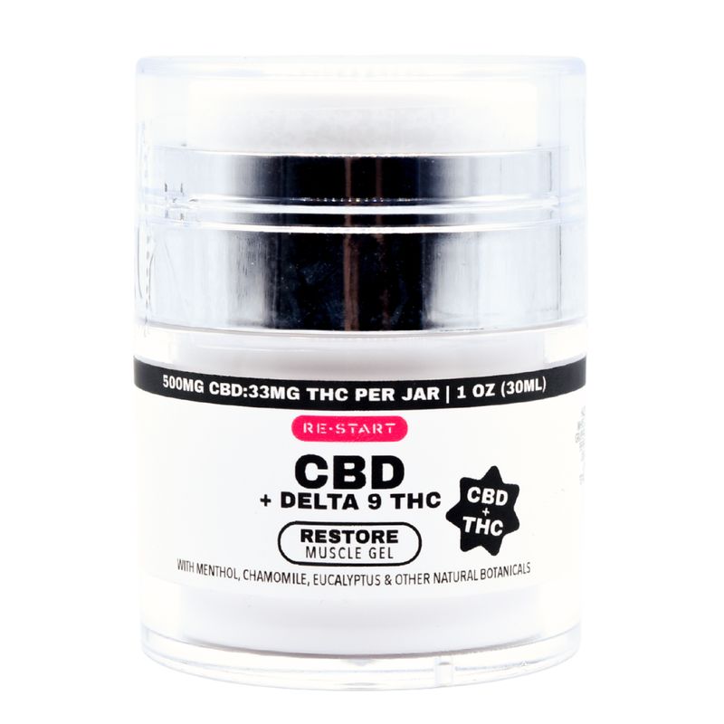 CBD THC Restore Muscle Gel 533mg 1oz CBD THC Restore Muscle Gel 533mg 1oz