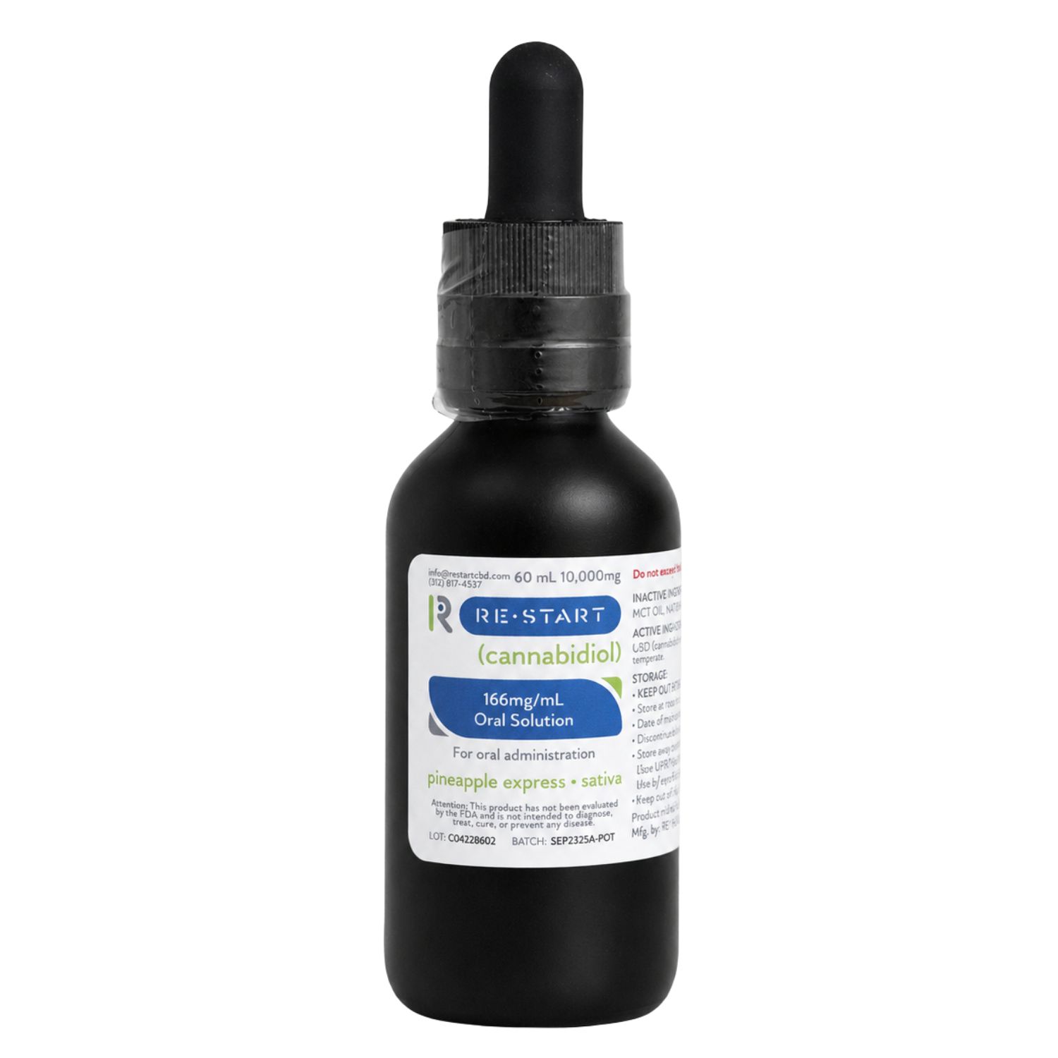 Pure CBD Isolate Oil (10,000MG) 60ML (S) Pineapple Express