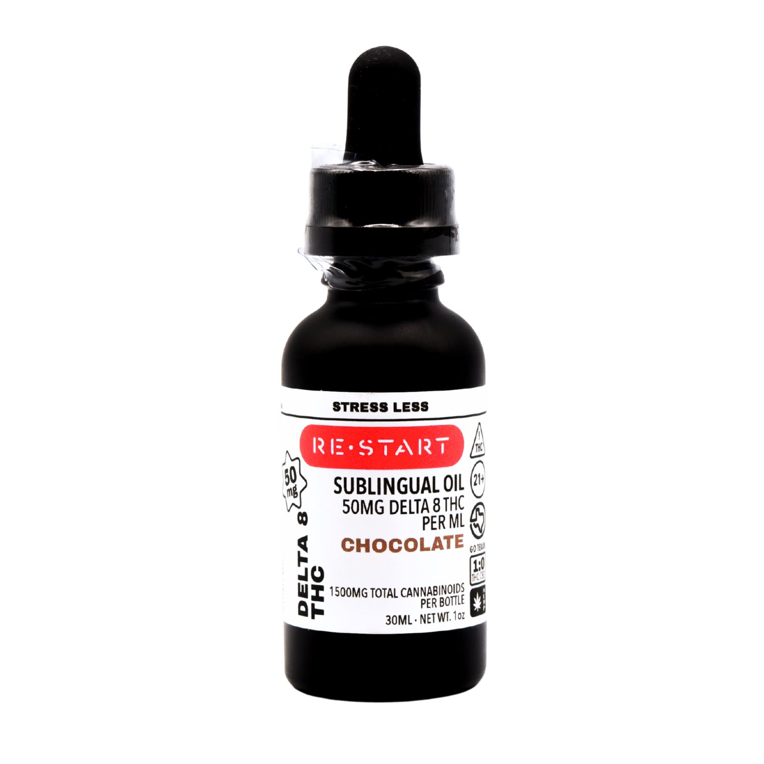 Premium Delta 8 THC Oil 1500mg 30mL Chocolate